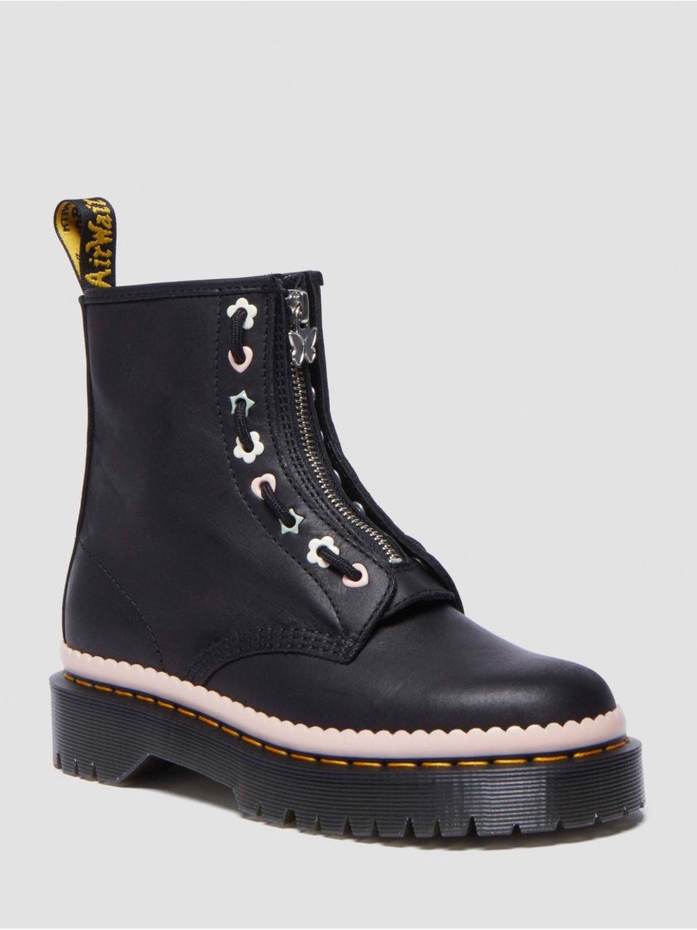 Dr. Martens 1460 PASCAL BEX FRONT ZIP LEATHER BOOTS